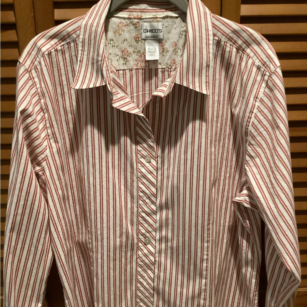 08. WOMENS CHICOS 3/XL BUTTON FRONT TOP